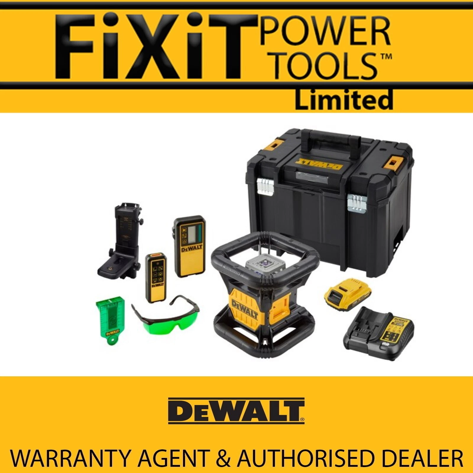 DeWalt DCE079D1G 18v XR Cordless Rotary Green Laser Level Kit 1 x 2ah bat RW - Picture 1 of 6