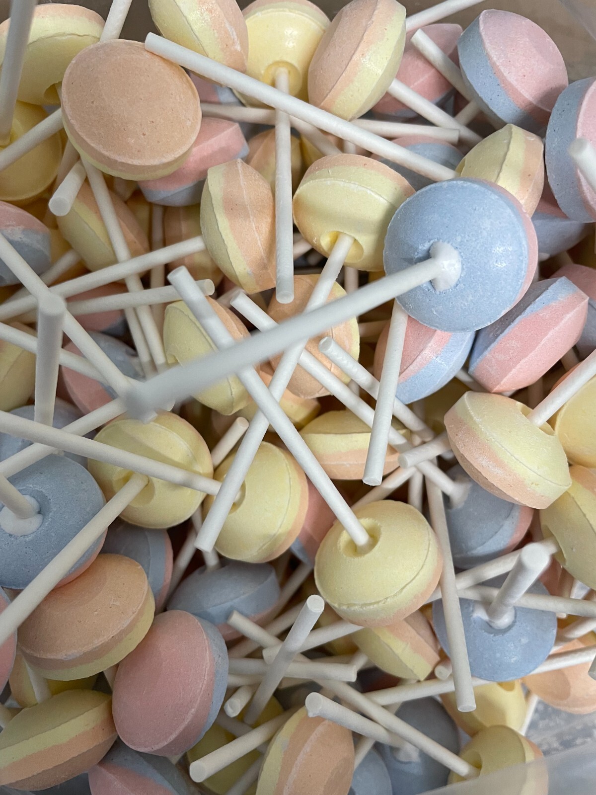 Sweetworld Sherbet Dextrose Lollypops Lollies Pink Blue Yellow Orange 