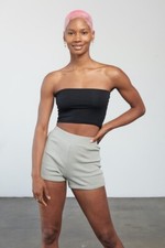 4 Pack Women s Black Tube Tops Basic Fitted, Soft Stretchy, Made in USA