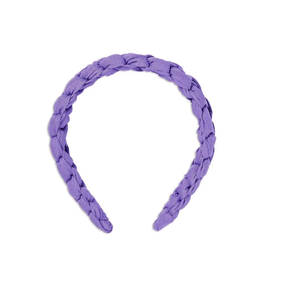 Diadema con cordones envuelta en tela Scunci Be-u-Tiful - púrpura, 1 pieza Foto 2 de 4
