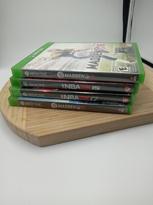 4XBOX ONE Video Games:  NBA 2K15, NBA 2K17,  Madden 15 & MADDEN '16!!! All Work.