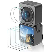  6 pcs 2.5D HD Tempered Glass Screen Protector Film for DJI Action 2 Camera