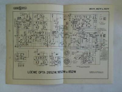 Schaltplan: Loewe Opta 2852W, 1852W u. 852W