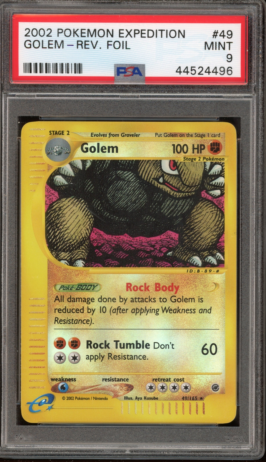Pokemon Golem Expedition Reverse Holo Rare #49 PSA 9 Mint