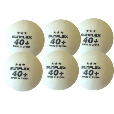 Sunflex Tischtennisbälle 3 Stern 6er Pack Tischtennisball 40mm weiß