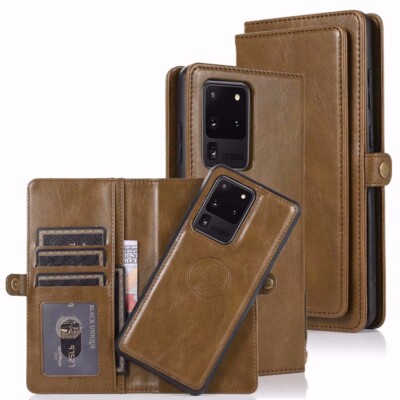 For Samsung Galaxy Note 20 Ultra Flip Leather Detachable Magnetic Wallet Case