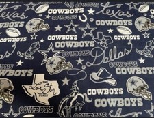 Dallas Cowboys Lone Star Retro Cotton NFL Fabric Blue 1/4 Yard