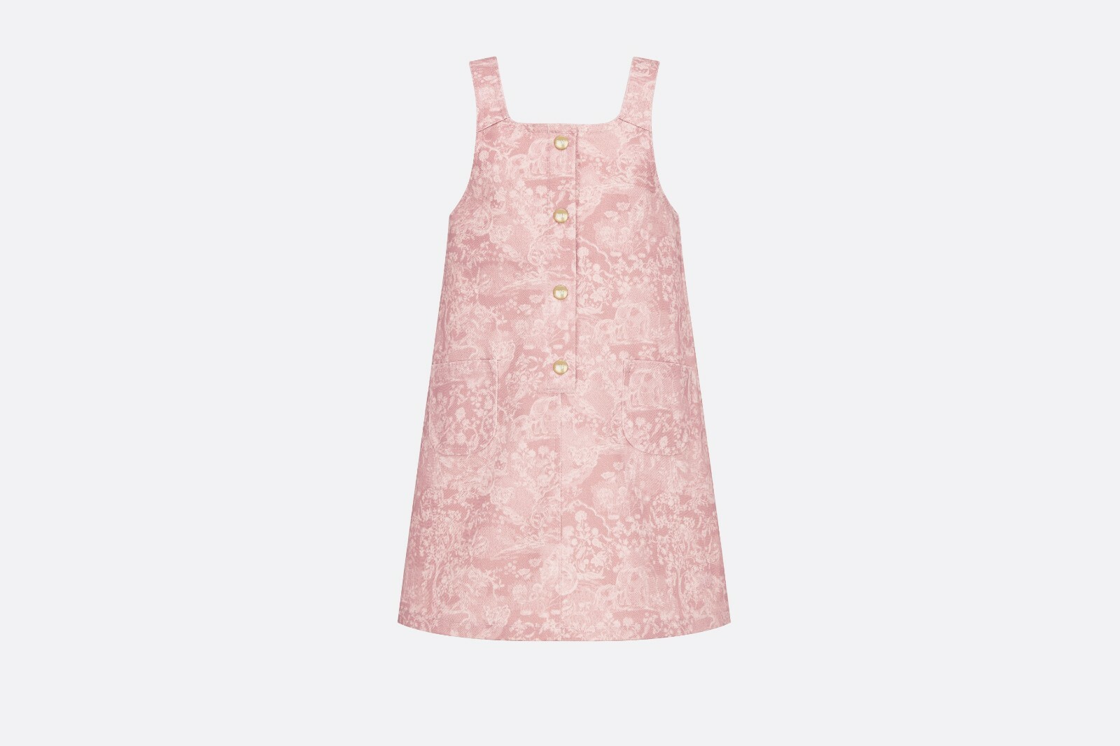 Christian Dior Pinafore Dress Girl 8 years Pink with Ivory Toile de Jouy Print image 3