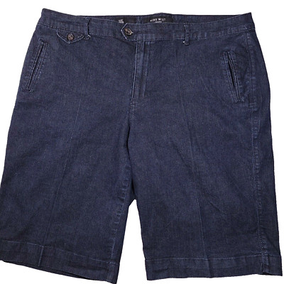 Nine West Garcia City Style Men's Size 34 Blue Stretch Denim Bermuda Shorts