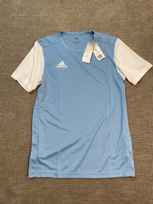 Adidas Team Light Blue / White Estro 19 Men's Soccer Football Jersey Size Small