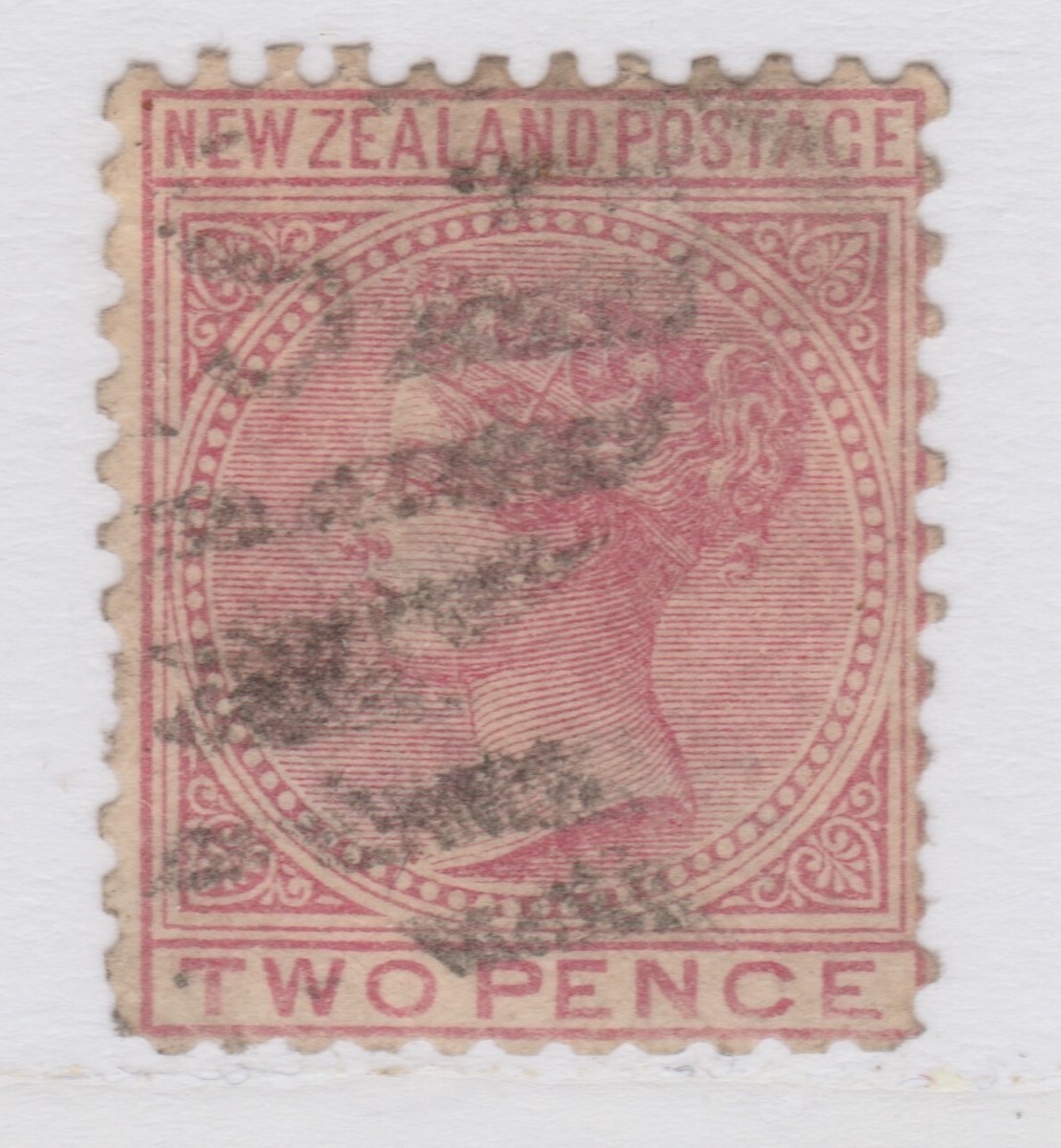 NEW ZEALAND 1878 2d Rose Perf. 12 Used Stamp SG 158 A29P23F32882