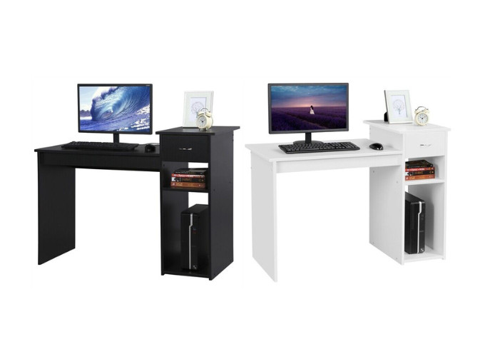 Bureau informatique en bois au design moderne avec tiroir pour bureau à domicile