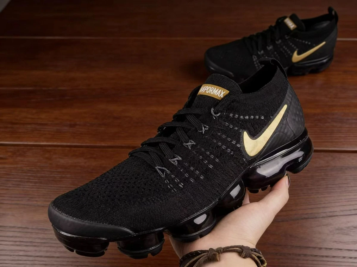 Nike Air VaporMax Flyknit 2 Black Gold for Sale | Authenticity