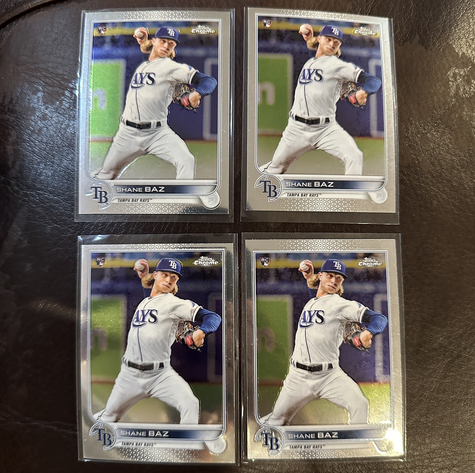 X4 SHANE BAZ 2022 TOPPS CHROME (RC) #201 FREE SHIPPING