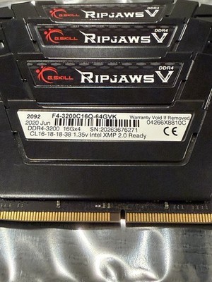 G. SKILL Ripjaws V 64GB (4 x 16GB) (DDR4 3200) Memory 848354017028