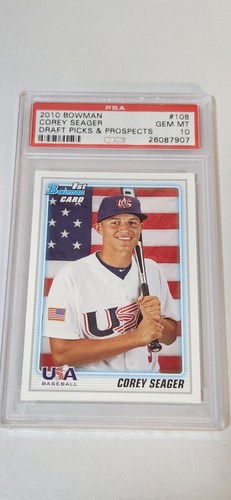2010 BOWMAN COREY SEAGER DRAFT PICKS & PROSPECTS #108 PSA GEM MINT 10