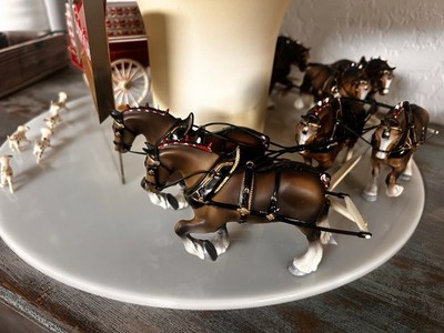 Budweiser Clydesdale Carousel Light Parts- Inside Wagon, Horses