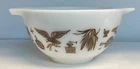 Pyrex Early American Cinderella 441 Nesting Mixing Bowl 1 1/2 Pt White Brown