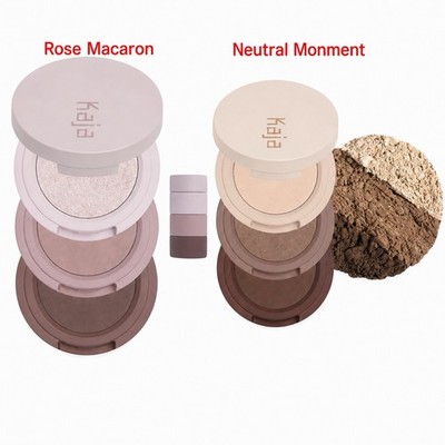 Kaja Beauty Bento Eyeshadow Trio Bundle Rose Macaron & Neutral Moment