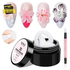 3D Nail Sculpting Gel for Nails Art, White Non-Sticky Hard Solid Molding Nails f