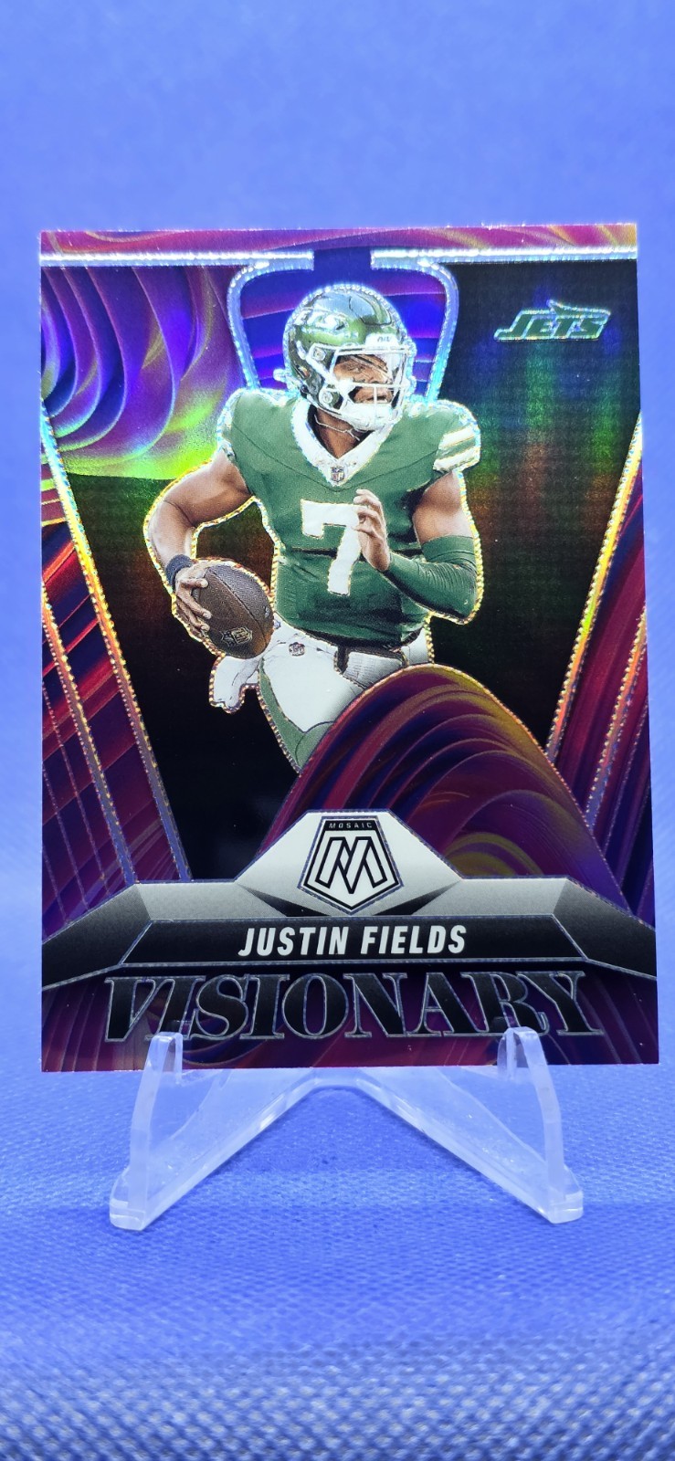 2025 NFL Mosaic Justin Fields Visionary #19  - CASE HIT SSP