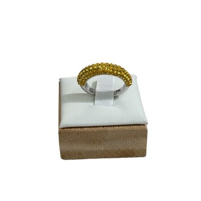 Swarovski Atelier Tigris ring Yellow, Rhodium plated size 7/55 New
