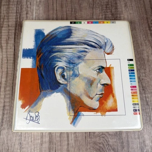 DAVID BOWIE FASHIONS 10 x 7" PICTURE DISCS 1982 IN ALBUM FOLDER BOW 100 EX+