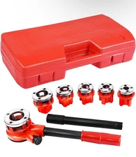 Goplus Ratchet Pipe Threader Kit w/6 Dies & Case (1/4”-1-1/4”)