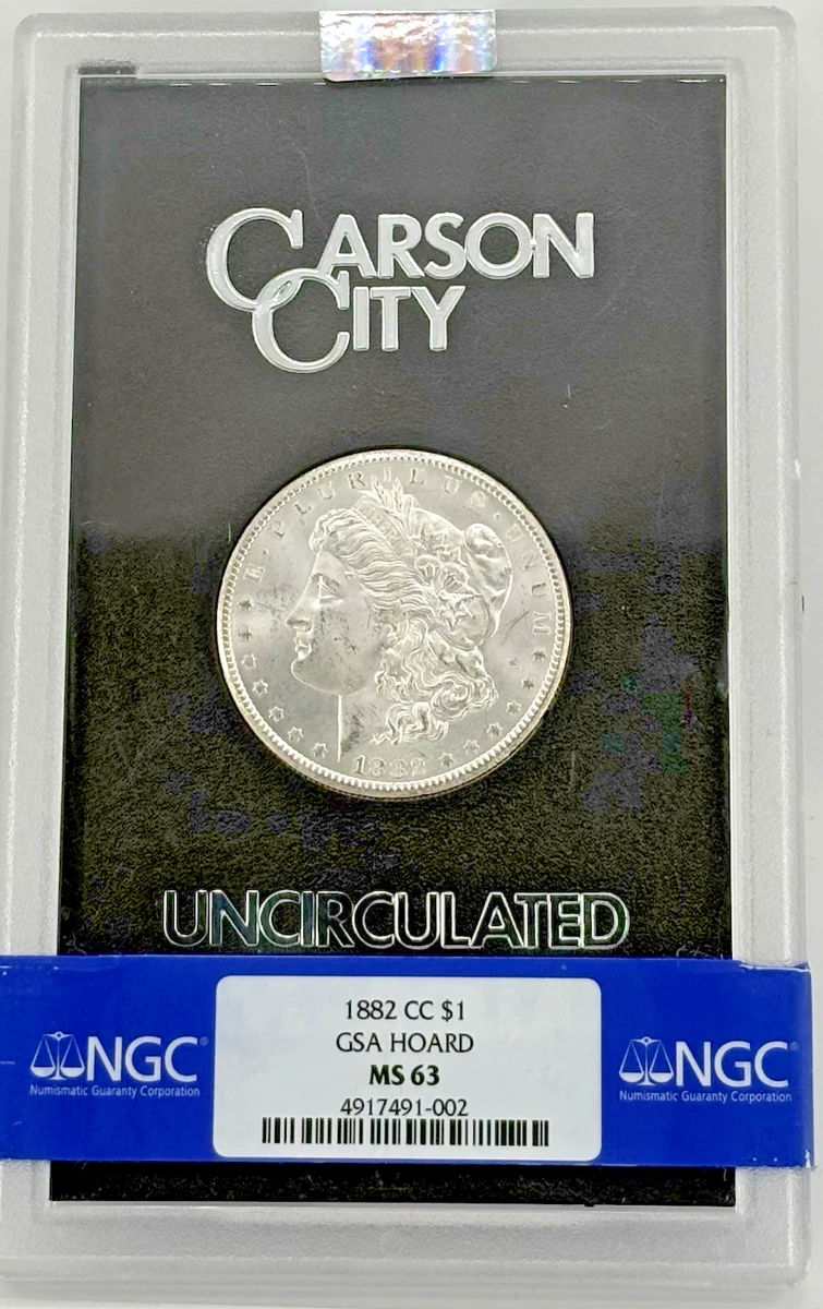 Carson City Grade MS 63 1882 Year Morgan US Dollars (1878-1921