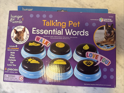 Hunger For Words Talking Pet Essential Words 6 Piece Buttons Dog Communication