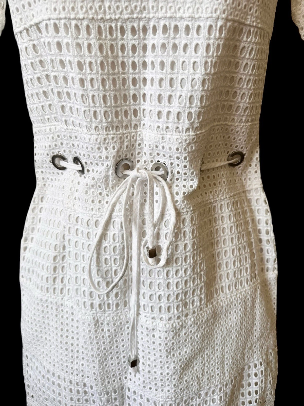 Abito Michael Kors occhiello coulisse pannello manica corta estivo Vacay Resort XXS