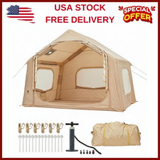 210D Oxford Blow Up Inflatable Tents with Skylight Hand Pump for 4-6 People US