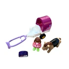 VTG Playmobil 123 Horse Drawn Wagon Figures #9390 Pink Purple Carriage 1990