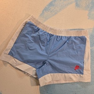 Prince Pickleball Athletic Shorts Men Size L Blue White Logo Stretch Waist Flaw