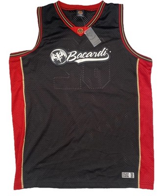BACARDI 62 MEMORABILIA JERSEY MENS LARGE NEW WITH TAGS LIQUOR RED/BLACK