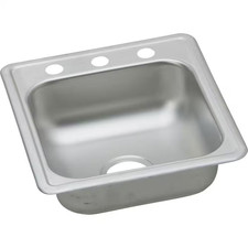 Dayton 16.5 In. Drop-In Single Bowl 22 Gauge Stainless Steel Sink Only