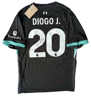 DIOGO JOTA Hand Signed 2024/25 Away FC Liverpool Football LEGENDS Shirt NO COA