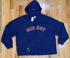 NWT Disney Store Exclusive MICKEY MOUSE Embroidered Zip Up Hoodie 2XL