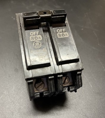 New GE ABB THHQB2180 Circuit Breaker 80 Amp 2 Pole 120/240V 22K AIC Bolt On
