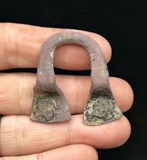 RARE 1660s FUR TRADE BRASS KETTLE LUG -PA-NY-WHITE ORCHARD-IROQUOIS- Arrowhead