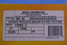 NEW GENTEX 7139CS-C 120VAC/9VDC SMOKE W/PIEZO & 177CD STROBE (19+ AVAILABLE)
