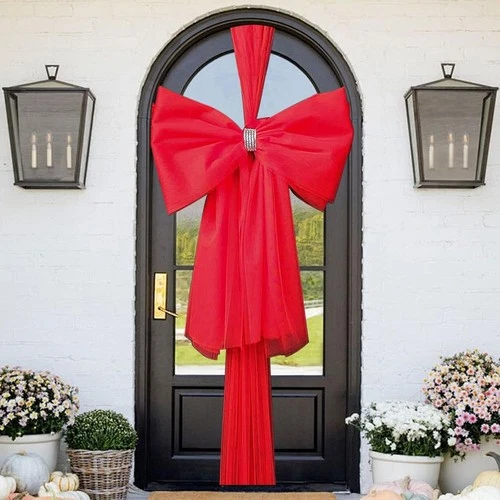 Fox·Bunny Christmas Door Bow, Christmas Door Decorations, DIY Decorative Door B