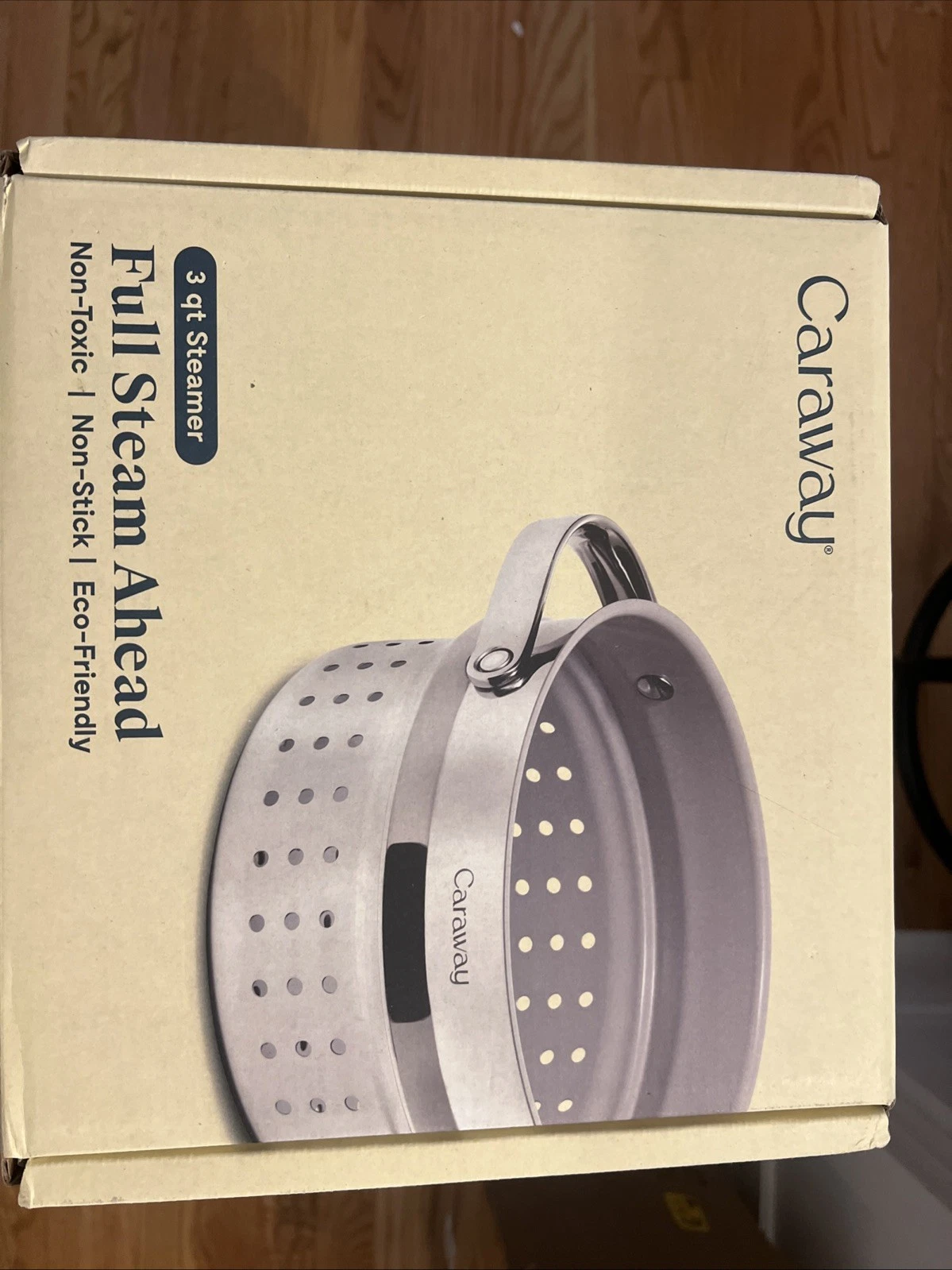 Caraway Home 3qt Nonstick Stainless Steel Small Steamer Silver