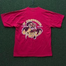 Vintage 90s Single Stitch If Provoked Will Strike CWA Snake Graphic Tee Shirt
