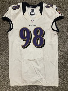 Baltimore Ravens BRANDON WILLIAMS Game Used Worn NFL Jersey Metabilia COA