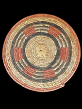 Vintage Navajo Wedding Tray Hand Woven Coil  13" Diameter