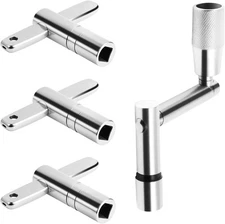 Drum Key Set of 4 – 3 Standard Square Lug Drum Tuning Keys + 1 Fast Rotary Tun