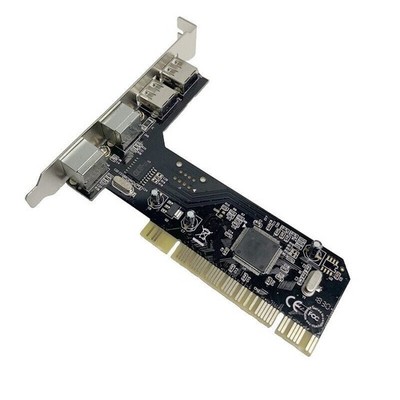 PCI 32bit Keyboard Mouse Adapter Card for PC 2x PS/2 + 2x USB 2.0 Port Replaceme