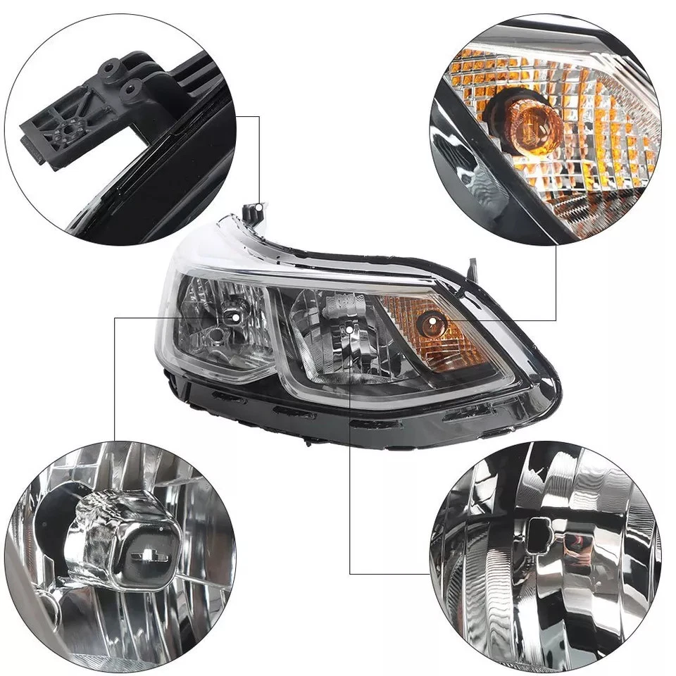 Halogen Headlights For 2016-2019 Chevy Cruze Left + Right Pair w/ Bulbs Chrome - Изображение 4 из 4