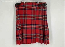 MC Deura Unisex Adults Multicolor Plaid Scottish Tartans A-Line Skirt Size 36